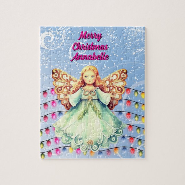 Personalised Angel Christmas  Jigsaw Puzzle (Vertical)