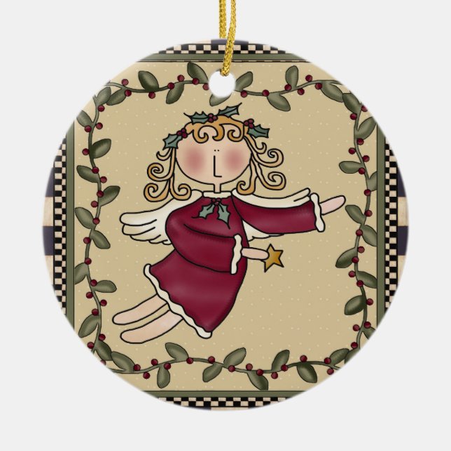 Personalised Angel Christmas Ornament (Front)