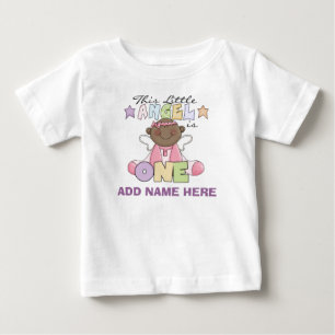 Personalised Angel Girl 1st Birthday Tshirt