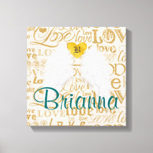 Personalised Angel Wings Canvas Print
