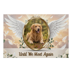 Personalised Angel Wings Pet Memorial Portrait Poster