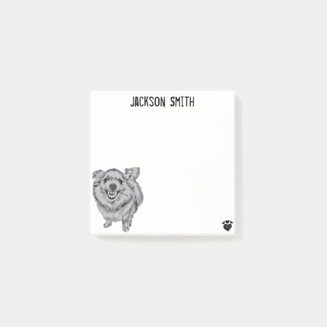 Personalised Angry Dog Post-it Notes (Front)