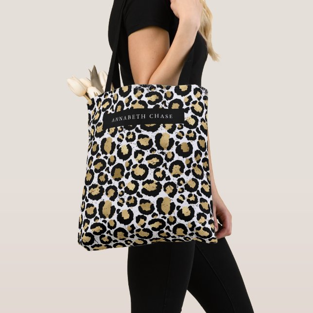 Personalised Animal Print Tote Bag (Close Up)
