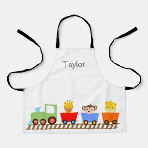 Personalised Animal Train Kids Apron