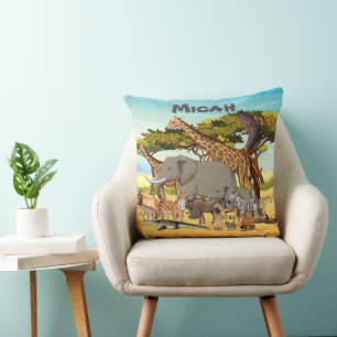 Personalised Animals of Africa Cushion