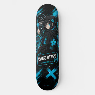 Personalised Anime Cyan Skateboard Deck