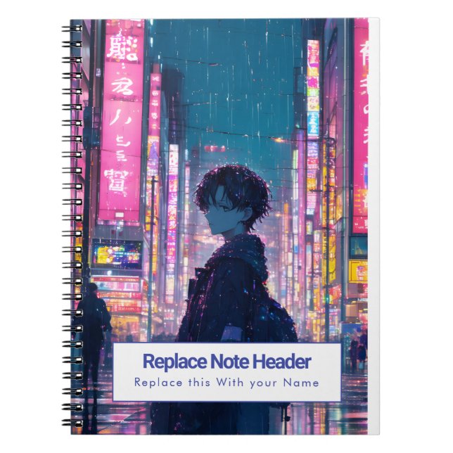 Personalised Anime Themed Notebook (Front)