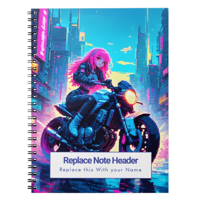 Personalised Anime Themed Notebook (Front)