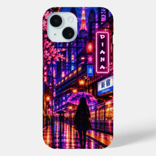 Personalised Anime Tokyo Neon Custom Name iPhone 15 Case