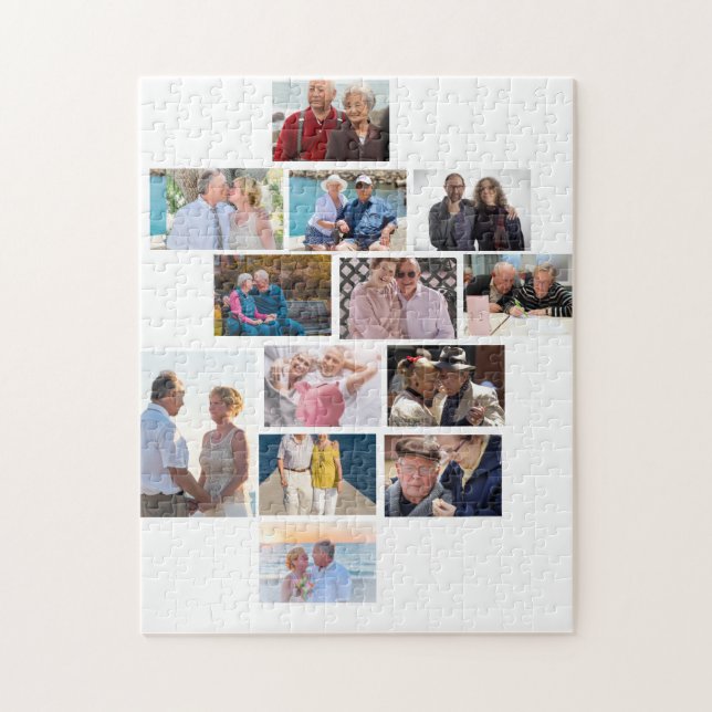 Personalised Anniversary 13 Photo Collage   Jigsaw Puzzle (Vertical)