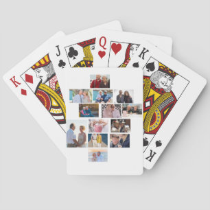 Personalised Anniversary 13 Photo Collage  Playing Cards