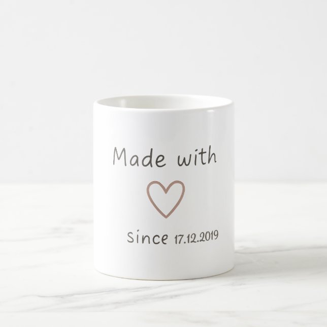 Personalised Anniversary Gift for Couples Coffee Mug (Center)