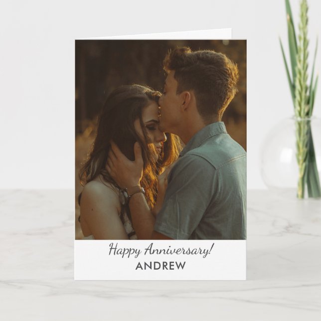 Personalised Anniversary Gifts - Custom Couple Holiday Card (Front)