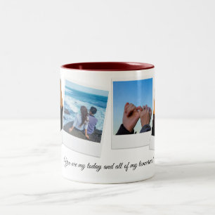 Personalised Anniversary Gifts - Custom Couple Two-Tone Coffee Mug
