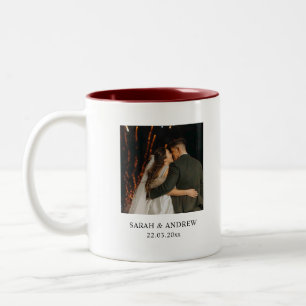 Personalised Anniversary Gifts - Custom Couple Two-Tone Coffee Mug