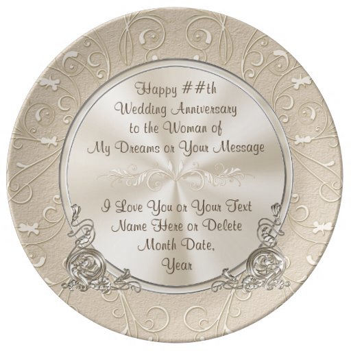 Image of Personalised Anniversary Gifts for Her, Message Plate