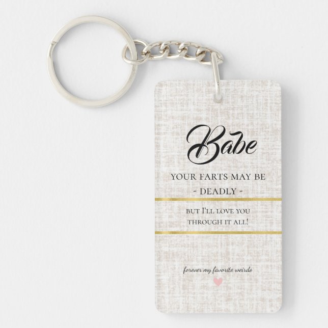 Personalised Anniversary Gifts For Him Key Ring (Front)