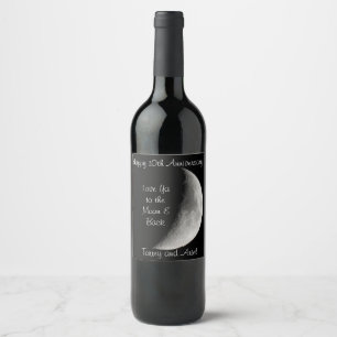 Personalised Anniversary or Wedding Love to the  Wine Label