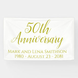 Personalised Anniversary Party Banner