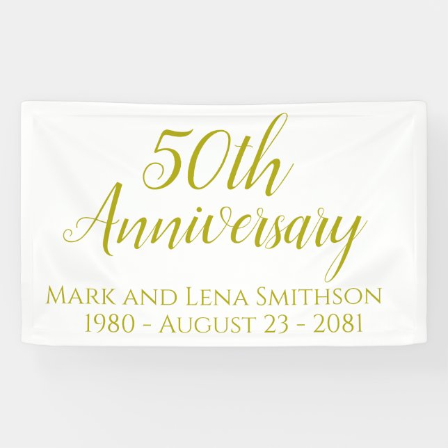 Personalised Anniversary Party Banner (Horizontal)