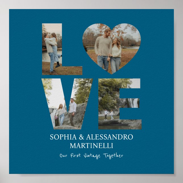 Personalised Anniversary Photo  Poster (Front)