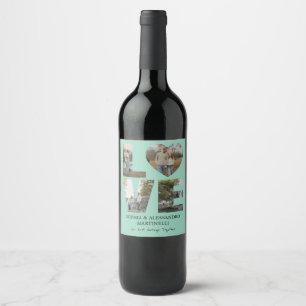 Personalised Anniversary Photo Wine Bottle Label 