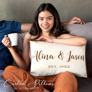 Personalised Anniversary Pillow for Couples