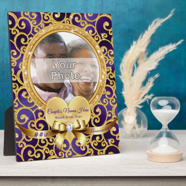 Personalised Anniversary Plaques with Your PHOTO (Side)