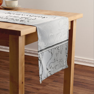 Personalised Anniversary Table Runner, Year, Names Short Table Runner