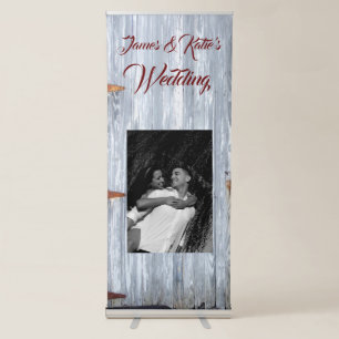 Personalised Announcement Banner White Wash Wood B