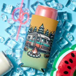 Personalised Annual Camping Trip Seltzer Can Cooler