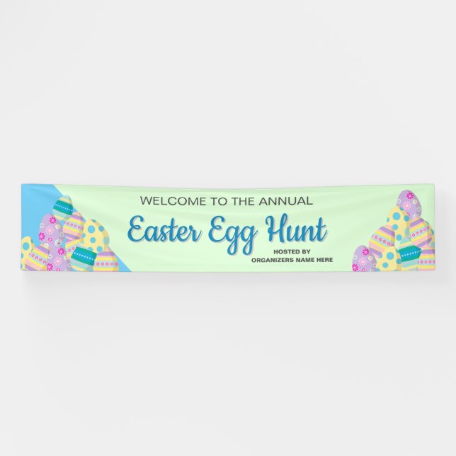 Personalised Annual Easter Egg Hunt Banner (Horizontal)