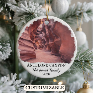 Personalised Antelope Canyon Ornament, Arizona Ceramic Tree Decoration