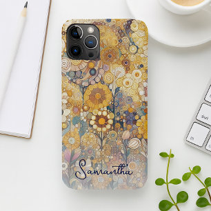 Personalised Antique Art Nouveau Style Floral iPhone 16 Pro Max Case