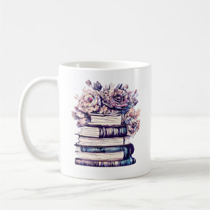 Personalised Antique Books and Roses   Coffee Mug