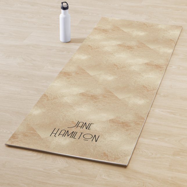 Personalised Antique Gold Exercise Mat (In Situ)