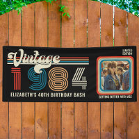 Personalised Any Age Vintage Custom Photo Birthday
