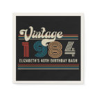Personalised Any Age Vintage Custom Photo Birthday