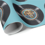 Personalised Any Age Vintage Custom Photo Birthday Wrapping Paper<br><div class="desc">Transform your birthday gifts into cherished memories with our Teal Personalised Any Age Vintage Custom Photo Birthday Wrapping Paper. Perfect for retro-themed parties and milestone birthdays, this wrapping paper combines classic nostalgia with a personalised touch. Featuring a vintage record design and customisable photo option, it's ideal for celebrating ages from...</div>