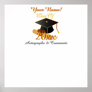 Personalised ANY Class Year Autograph Poster