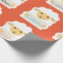 Personalised Any Name Little Lamb Wrapping Paper