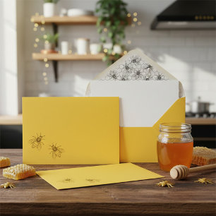 Personalised Apiary Yellow Bee Envelope