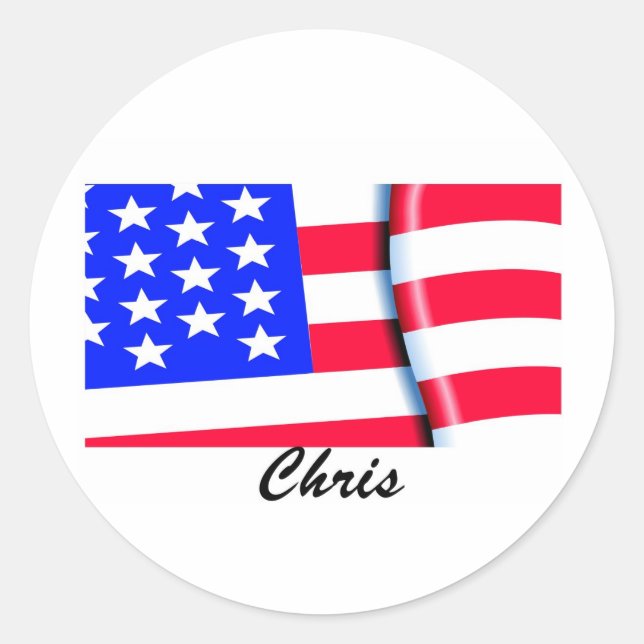 personalised apparel classic round sticker (Front)