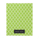 Personalised Apple Green and Black Quatrefoil