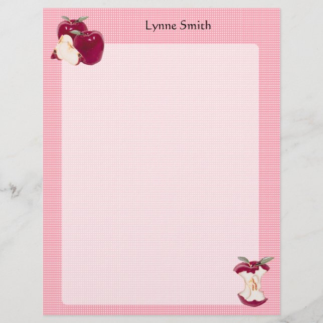 Personalised Apple Letterhead (Front)