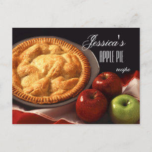 Personalised Apple Pie or Dessert Recipe Postcard
