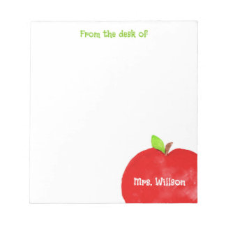 Personalised Apple Teacher Kindergarten Notepad