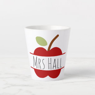 Personalised apple teacher's mug