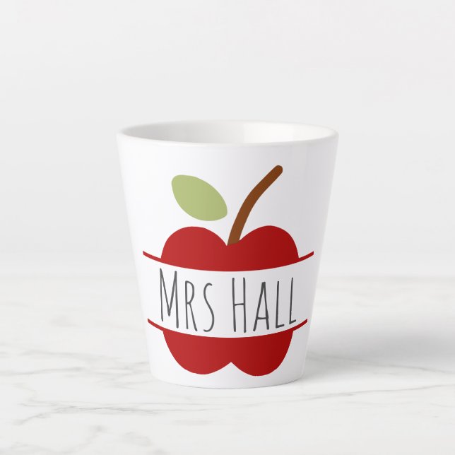 Personalised apple teacher's mug (Front)