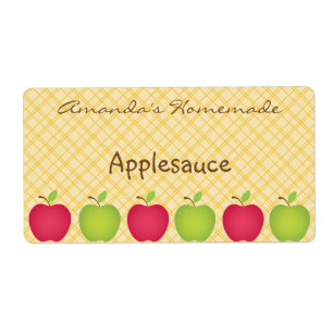 Personalised Apple Themed Canning Label